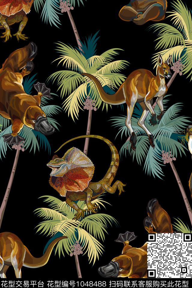 男装动物大牌风数码印花华亿平台下载（图片编号: 1048488） - 瓦栏（Walan）