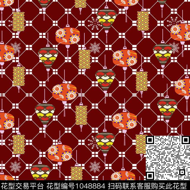 数码华亿平台黑底花卉民族风数码印花华亿平台下载（图片编号: 1048884） - 瓦栏（Walan）
