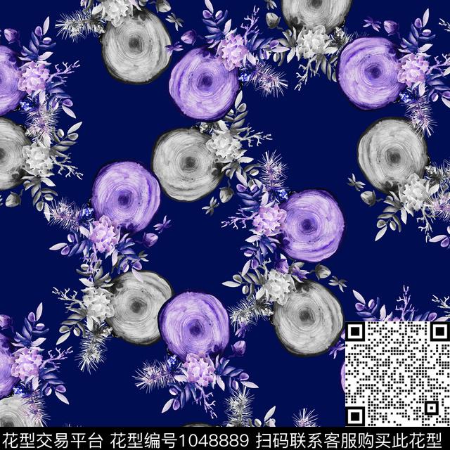 数码华亿平台黑底花卉民族风数码印花华亿平台下载（图片编号: 1048889） - 瓦栏（Walan）