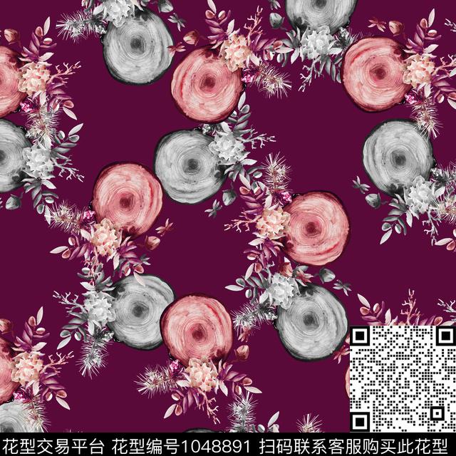 数码华亿平台黑底花卉民族风数码印花华亿平台下载（图片编号: 1048891） - 瓦栏（Walan）