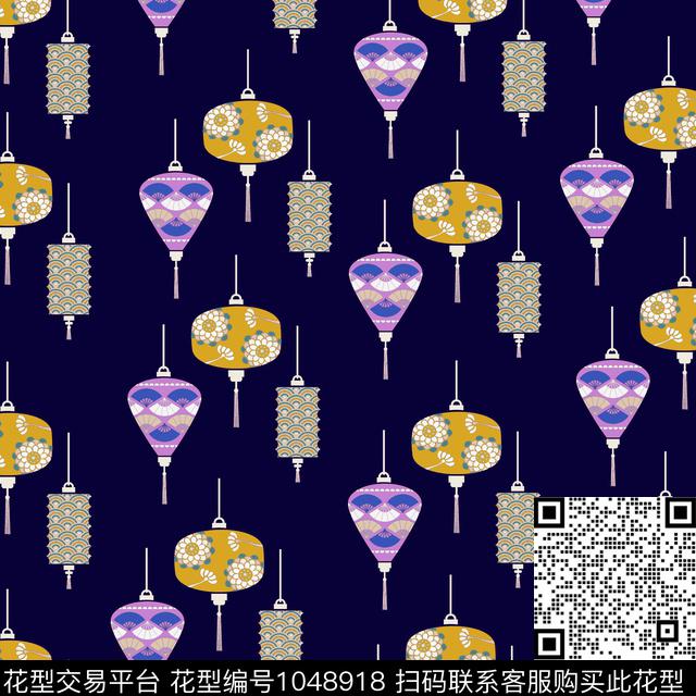 数码华亿平台黑底花卉民族风数码印花华亿平台下载（图片编号: 1048918） - 瓦栏（Walan）