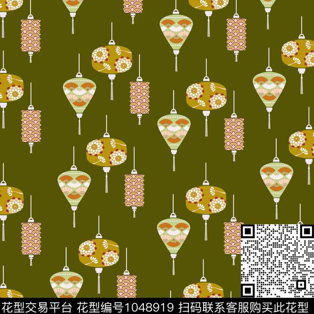 数码华亿平台黑底花卉民族风数码印花华亿平台下载（图片编号: 1048919） - 瓦栏（Walan）