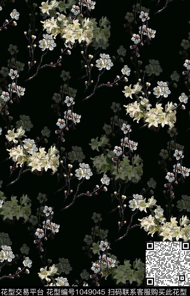 小碎花花卉女装数码印花华亿平台下载（图片编号: 1049045） - 瓦栏（Walan）