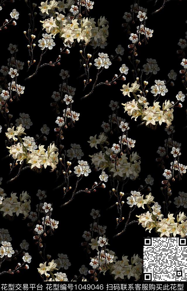 小碎花花卉女装数码印花华亿平台下载（图片编号: 1049046） - 瓦栏（Walan）