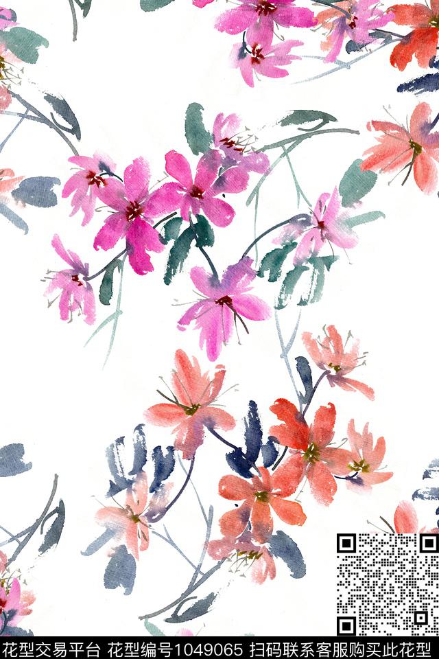 数码华亿平台春夏华亿平台植物数码印花华亿平台下载（图片编号: 1049065） - 瓦栏（Walan）