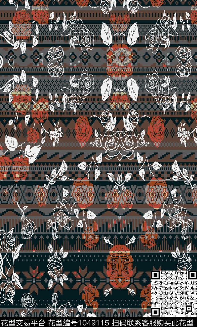 数码华亿平台女装几何数码印花华亿平台下载（图片编号: 1049115） - 瓦栏（Walan）