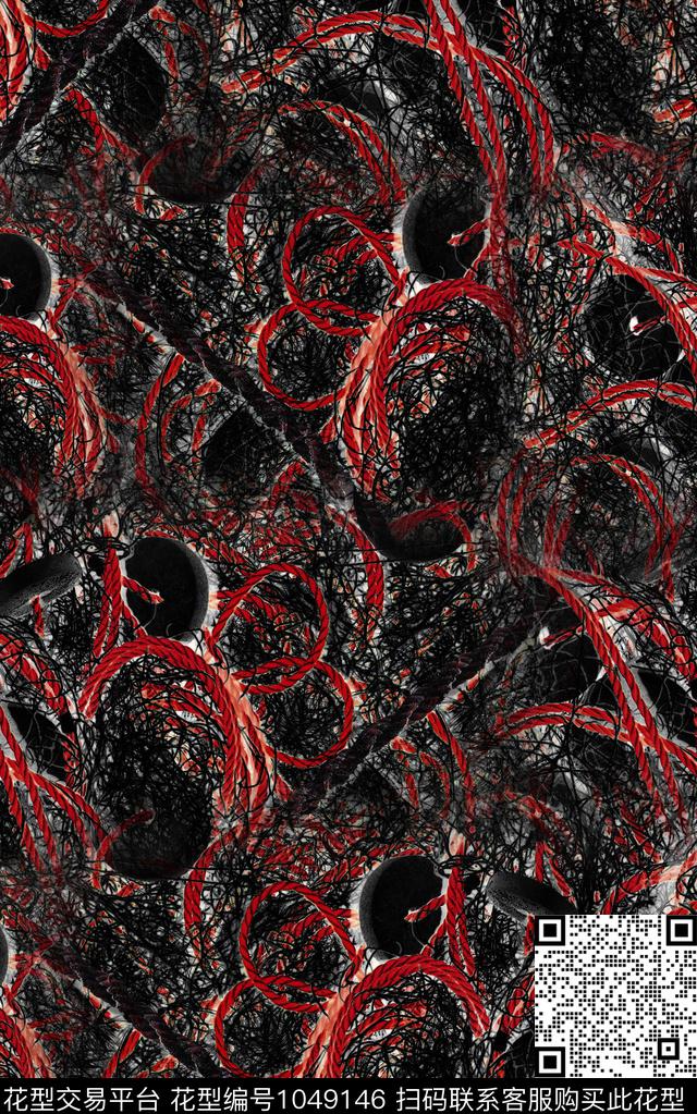 肌理线条几何数码印花华亿平台下载（图片编号: 1049146） - 瓦栏（Walan）