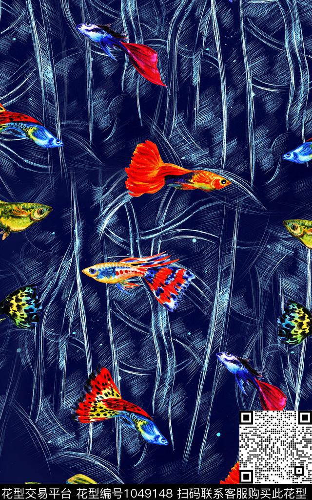 条纹肌理几何数码印花华亿平台下载（图片编号: 1049148） - 瓦栏（Walan）