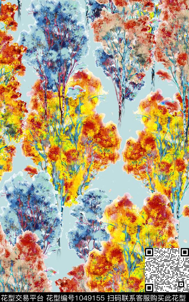 肌理笔触几何数码印花华亿平台下载（图片编号: 1049155） - 瓦栏（Walan）