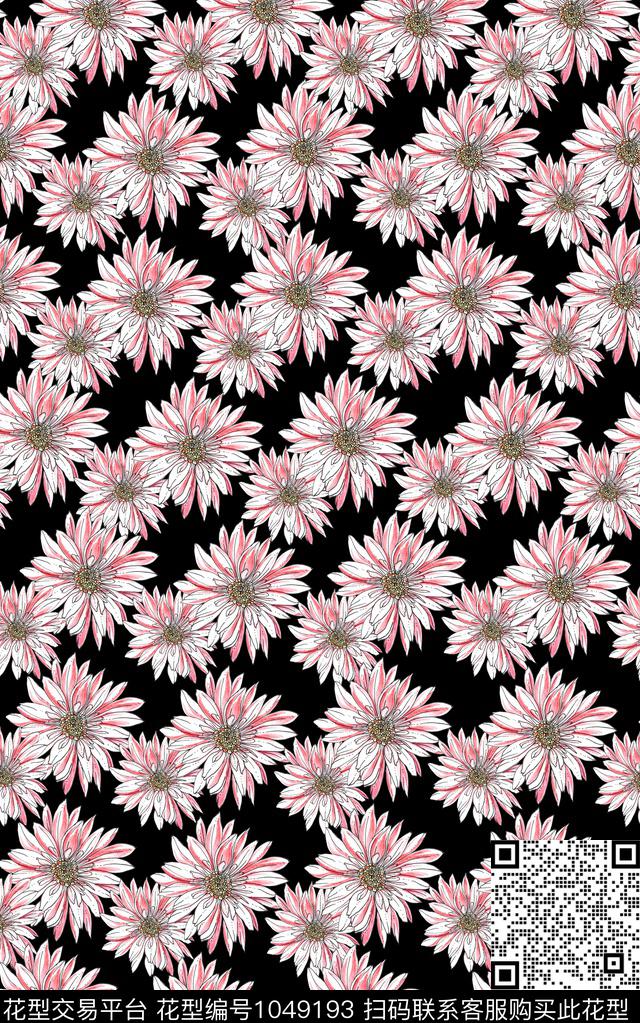 小碎花线条花卉花卉数码印花华亿平台下载（图片编号: 1049193） - 瓦栏（Walan）