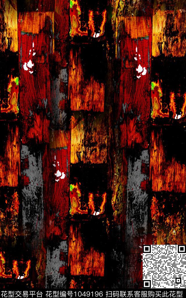 肌理笔触几何数码印花华亿平台下载（图片编号: 1049196） - 瓦栏（Walan）