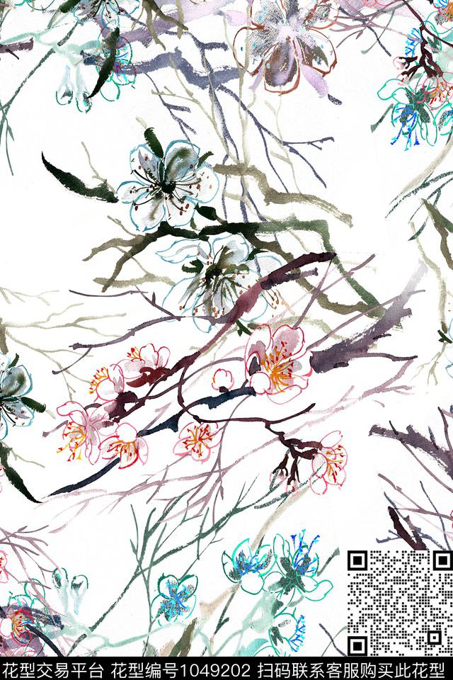 数码华亿平台春夏华亿平台植物数码印花华亿平台下载（图片编号: 1049202） - 瓦栏（Walan）