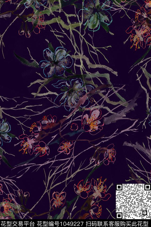 数码华亿平台春夏华亿平台植物数码印花华亿平台下载（图片编号: 1049227） - 瓦栏（Walan）