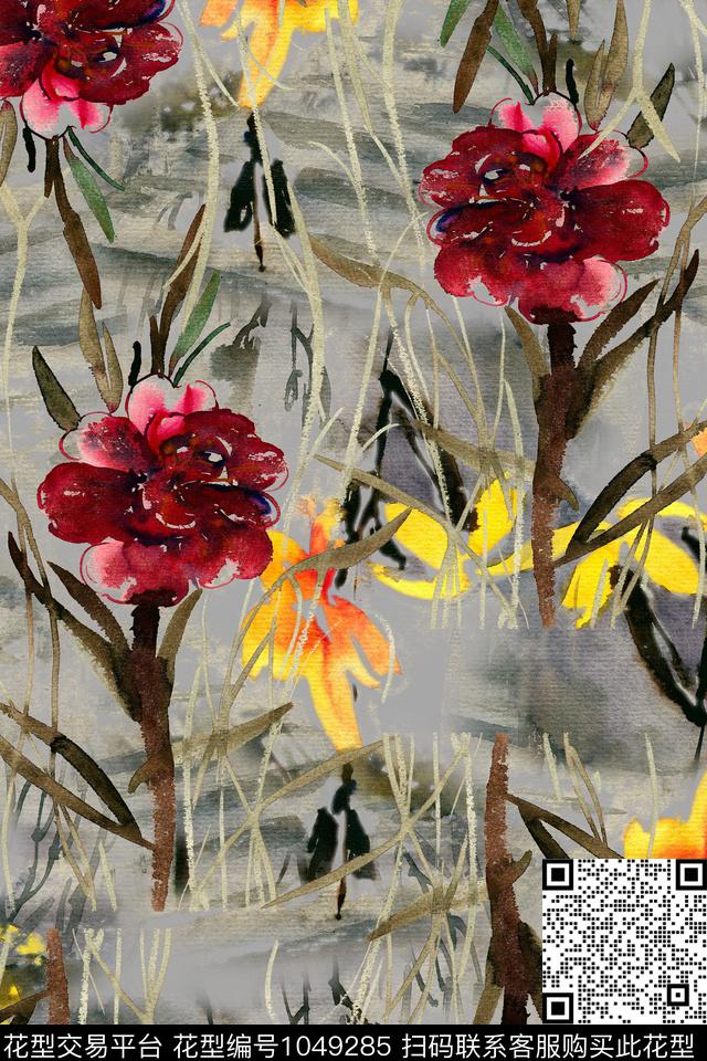 数码华亿平台春夏华亿平台植物数码印花华亿平台下载（图片编号: 1049285） - 瓦栏（Walan）