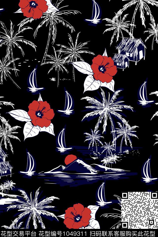 男装花卉大牌风传统印花华亿平台下载（图片编号: 1049311） - 瓦栏（Walan）