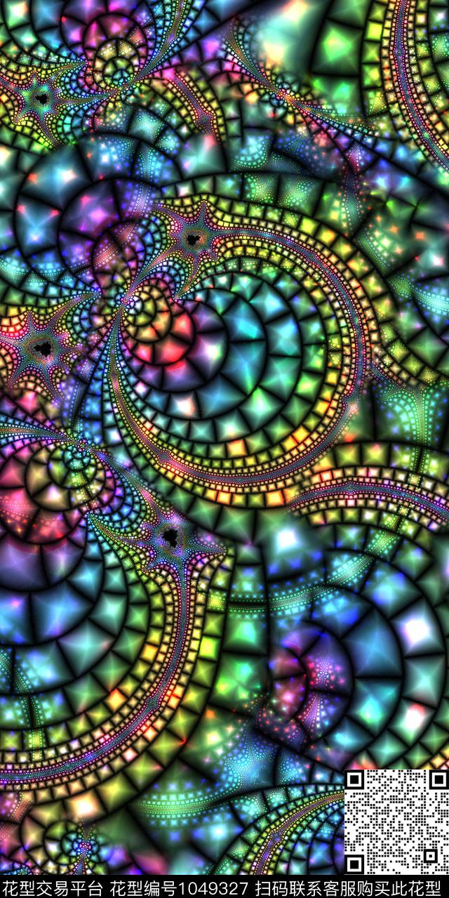 大花抽象3D立体数码印花华亿平台下载（图片编号: 1049327） - 瓦栏（Walan）
