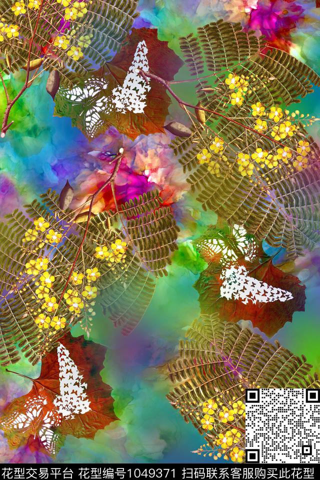 炫彩休闲几何数码印花华亿平台下载（图片编号: 1049371） - 瓦栏（Walan）