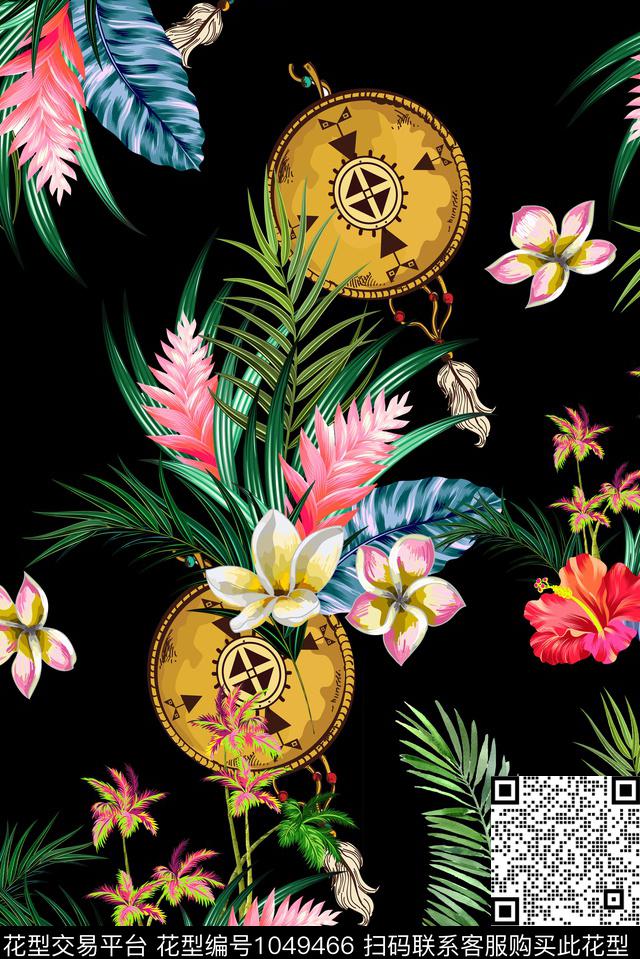 金属男装花卉数码印花华亿平台下载（图片编号: 1049466） - 瓦栏（Walan）