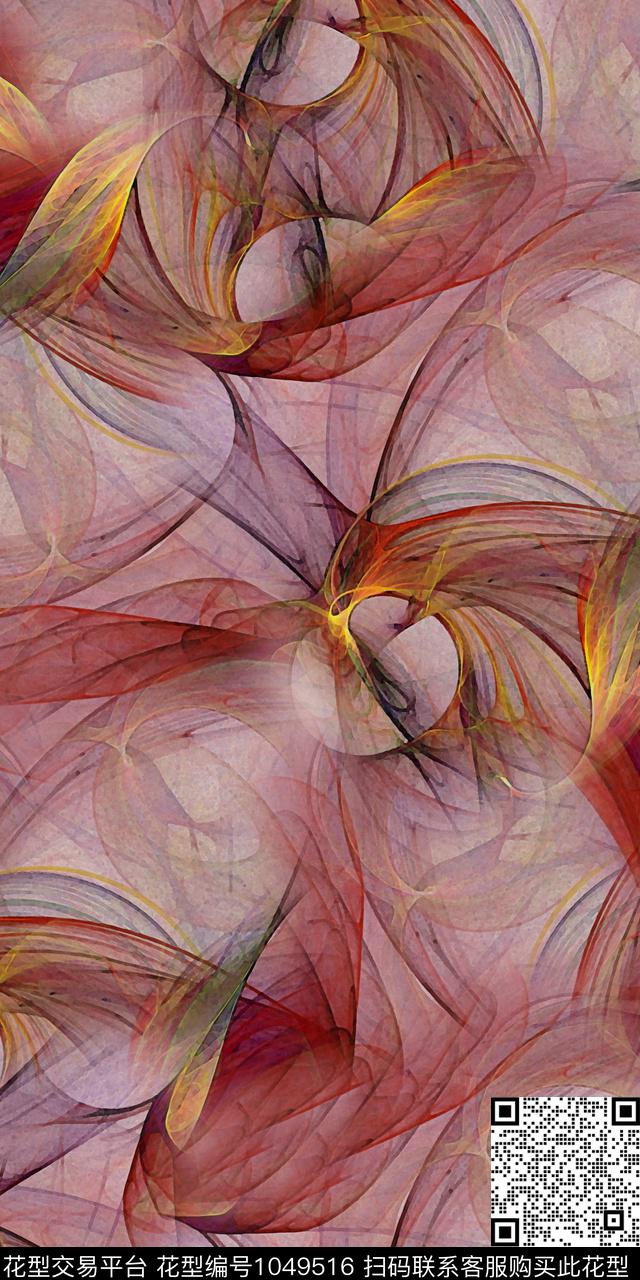 数码华亿平台抽象女装数码印花华亿平台下载（图片编号: 1049516） - 瓦栏（Walan）