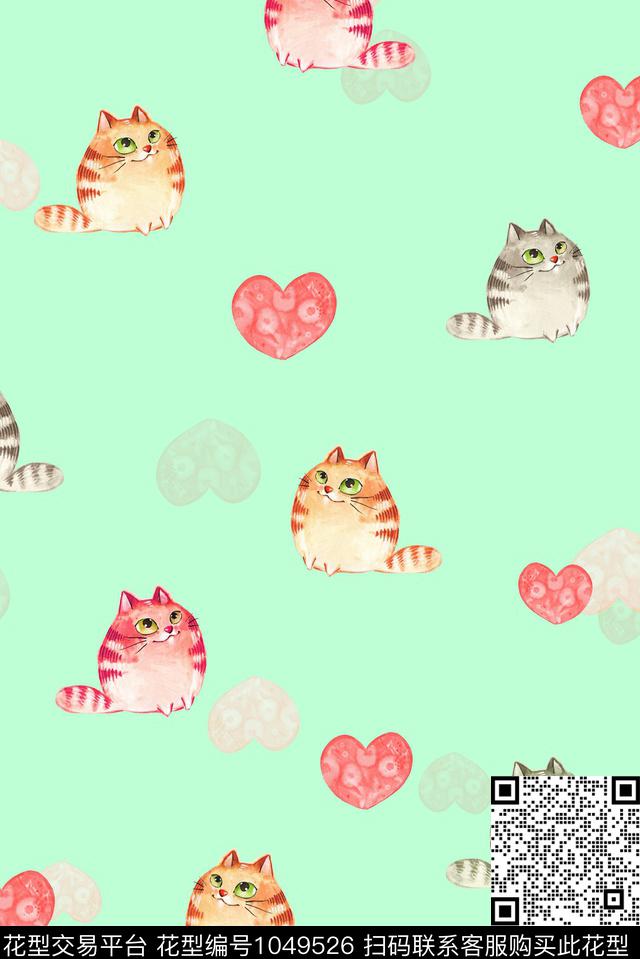 卡通动物童装数码印花华亿平台下载（图片编号: 1049526） - 瓦栏（Walan）