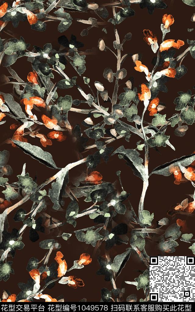 数码华亿平台民族风小碎花数码印花华亿平台下载（图片编号: 1049578） - 瓦栏（Walan）