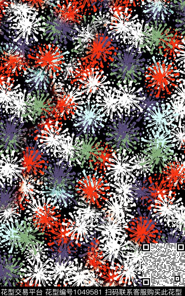 数码华亿平台民族风抽象数码印花华亿平台下载（图片编号: 1049581） - 瓦栏（Walan）