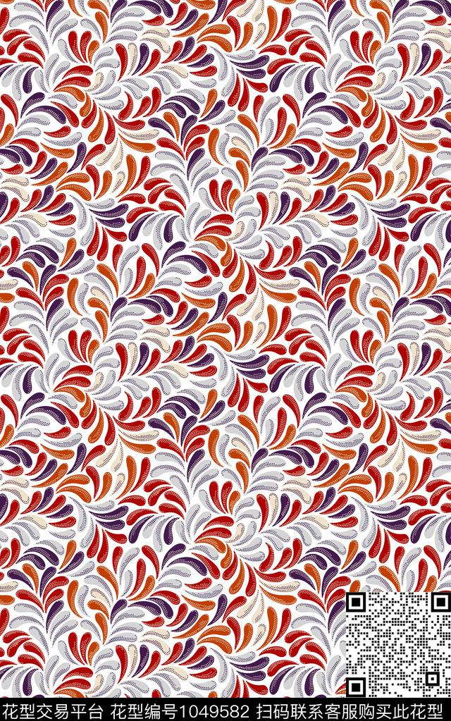 数码华亿平台民族风花卉数码印花华亿平台下载（图片编号: 1049582） - 瓦栏（Walan）
