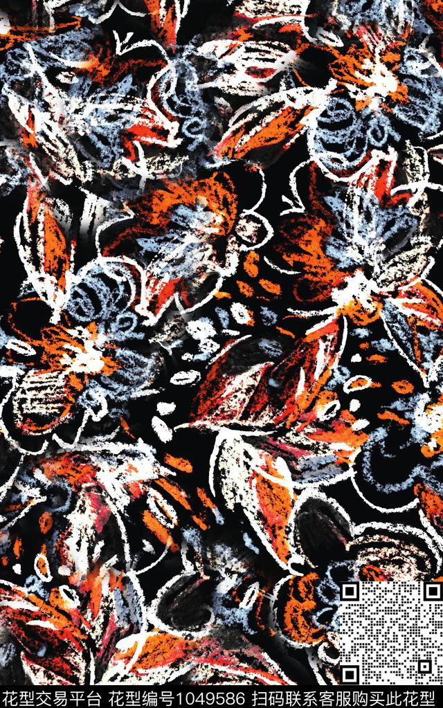 数码华亿平台民族风抽象数码印花华亿平台下载（图片编号: 1049586） - 瓦栏（Walan）