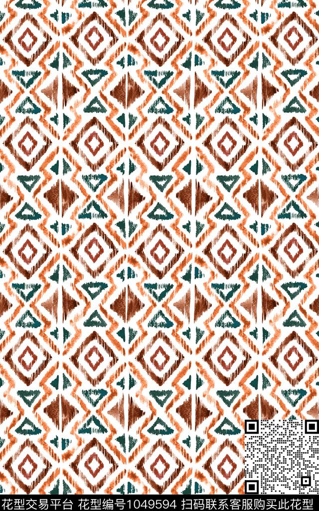 数码华亿平台抽象几何数码印花华亿平台下载（图片编号: 1049594） - 瓦栏（Walan）