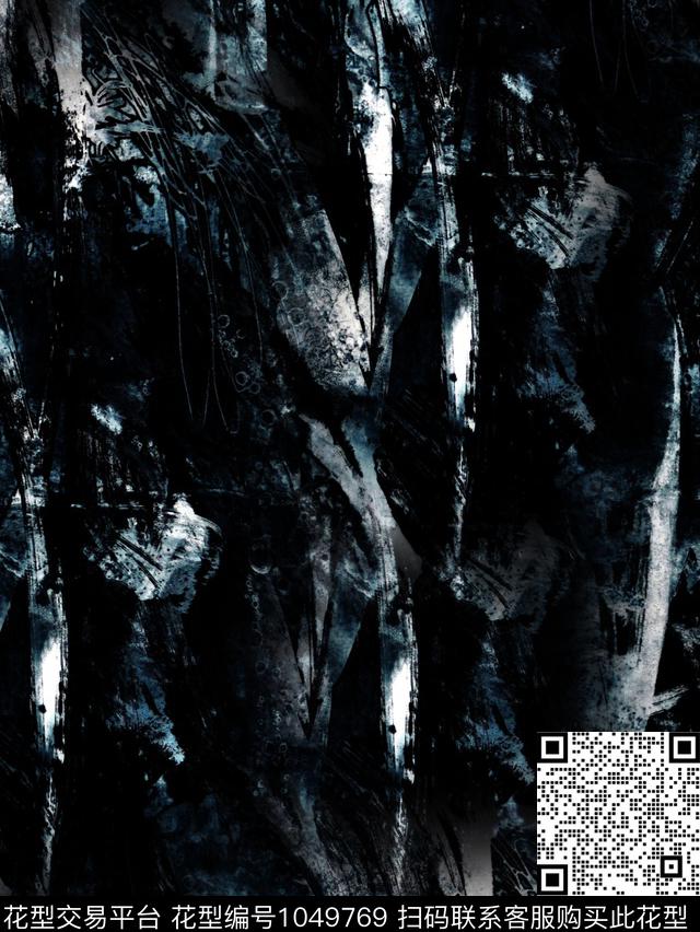 抽象男装复古数码印花华亿平台下载（图片编号: 1049769） - 瓦栏（Walan）