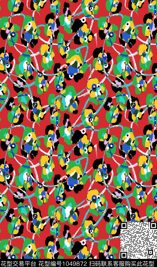 数码华亿平台豹纹女装数码印花华亿平台下载（图片编号: 1049872） - 瓦栏（Walan）