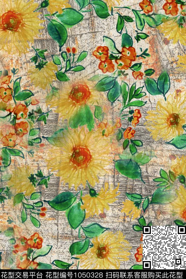 数码华亿平台植物花卉数码印花华亿平台下载（图片编号: 1050328） - 瓦栏（Walan）