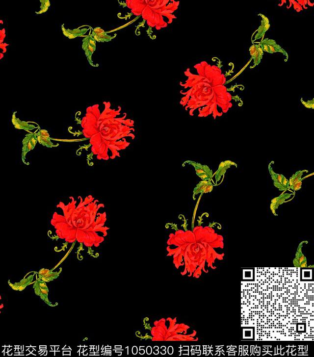 数码华亿平台植物花卉数码印花华亿平台下载（图片编号: 1050330） - 瓦栏（Walan）