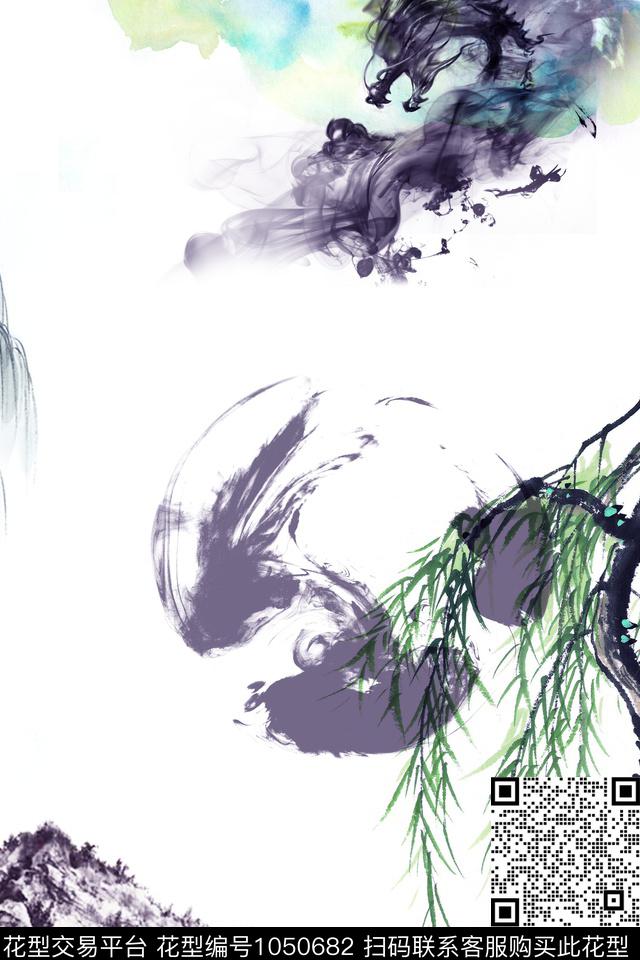 抽象龙休闲数码印花华亿平台下载（图片编号: 1050682） - 瓦栏（Walan）