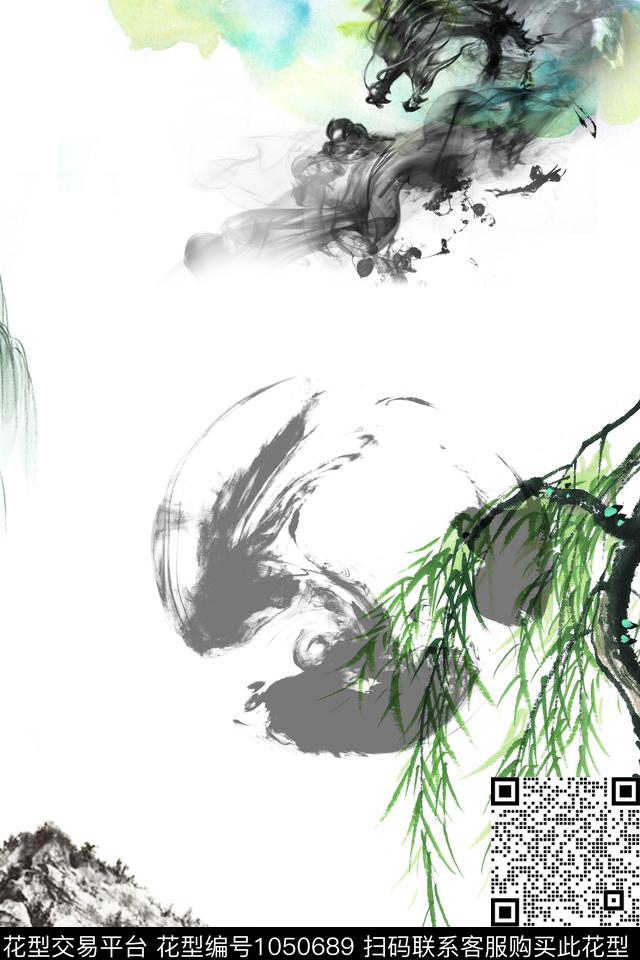 抽象龙休闲数码印花华亿平台下载（图片编号: 1050689） - 瓦栏（Walan）