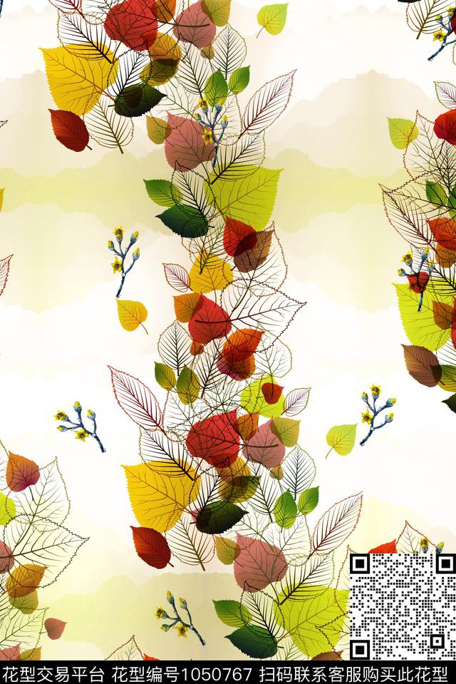 女装清爽底花卉简约数码印花华亿平台下载（图片编号: 1050767） - 瓦栏（Walan）