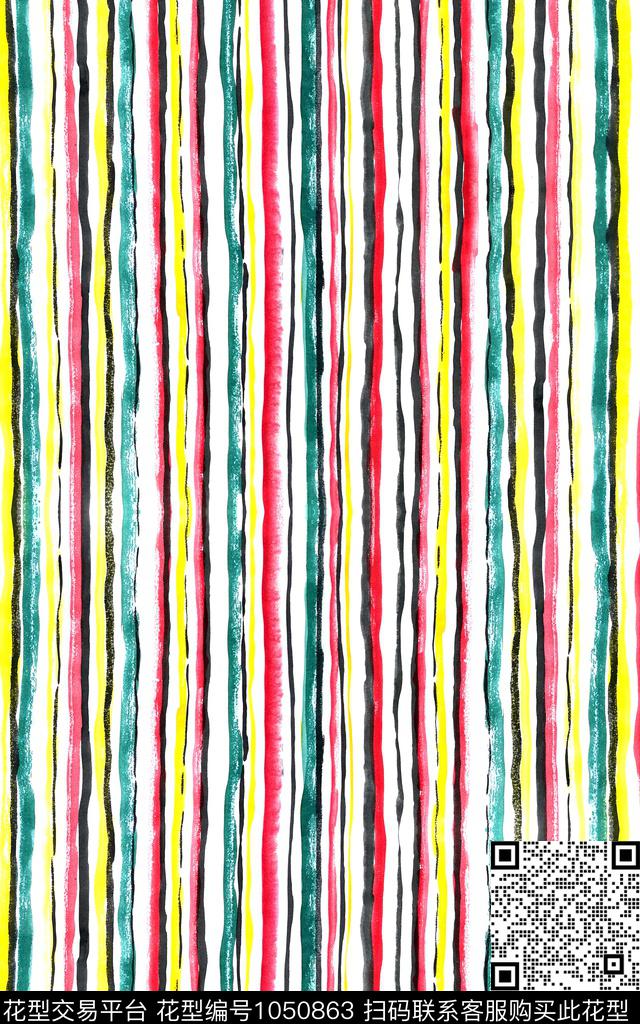 条纹趣味抽象数码印花华亿平台下载（图片编号: 1050863） - 瓦栏（Walan）