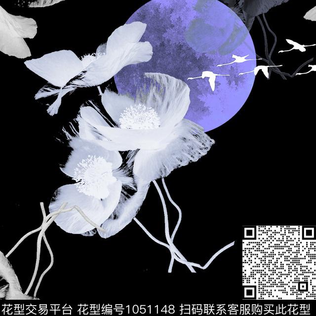 淑女连衣裙花卉数码印花华亿平台下载（图片编号: 1051148） - 瓦栏（Walan）