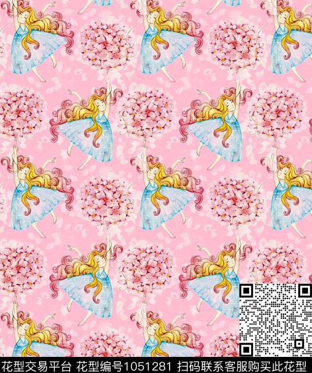 花卉清爽底花卉春夏华亿平台数码印花华亿平台下载（图片编号: 1051281） - 瓦栏（Walan）