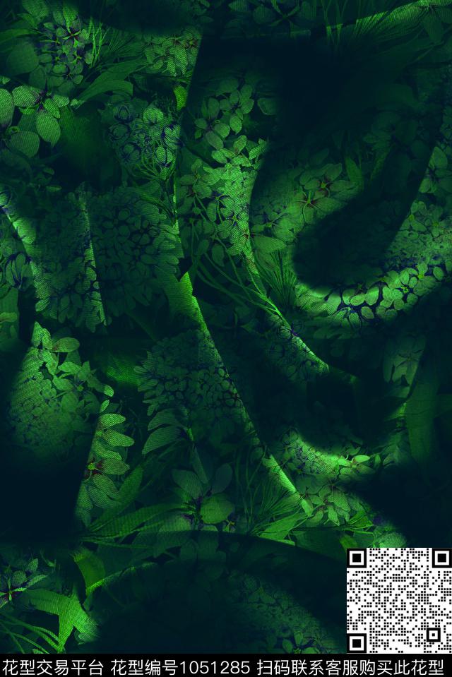 花卉布纹数码印花华亿平台下载（图片编号: 1051285） - 瓦栏（Walan）