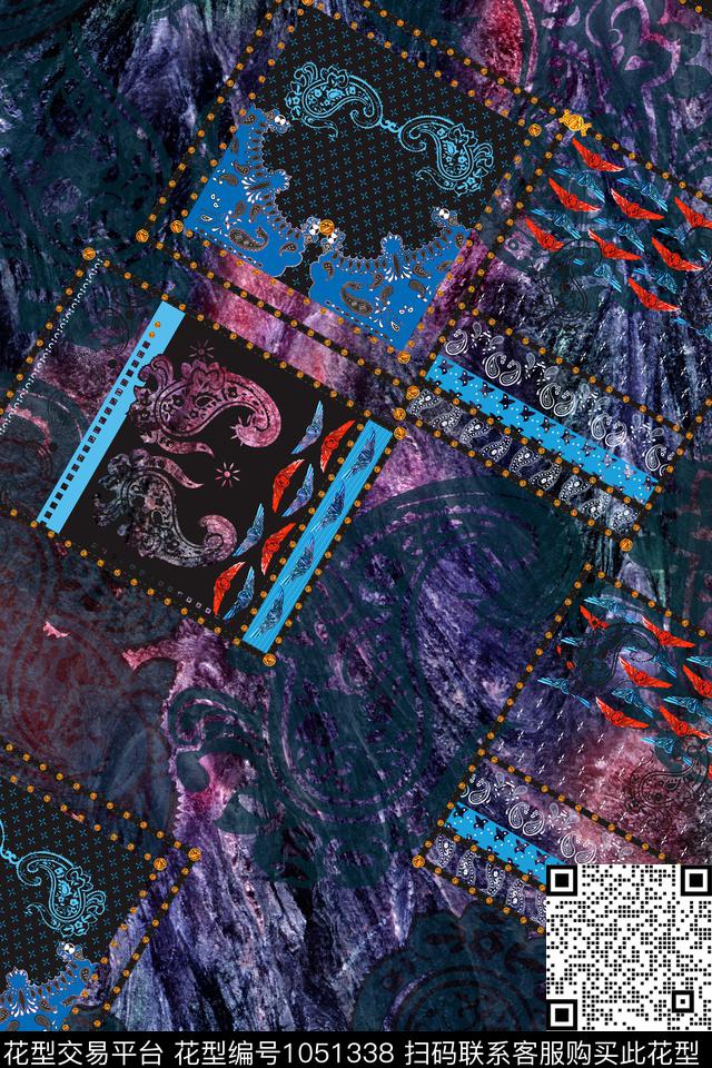 花卉女装中国风数码印花华亿平台下载（图片编号: 1051338） - 瓦栏（Walan）