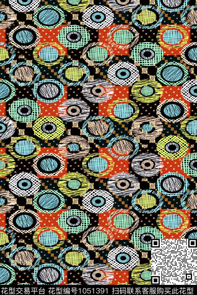 3D立体几何大牌风数码印花华亿平台下载（图片编号: 1051391） - 瓦栏（Walan）