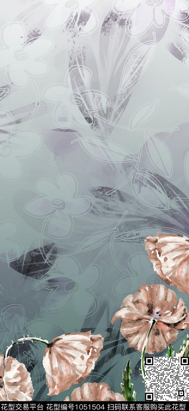 数码华亿平台民族风抽象数码印花华亿平台下载（图片编号: 1051504） - 瓦栏（Walan）