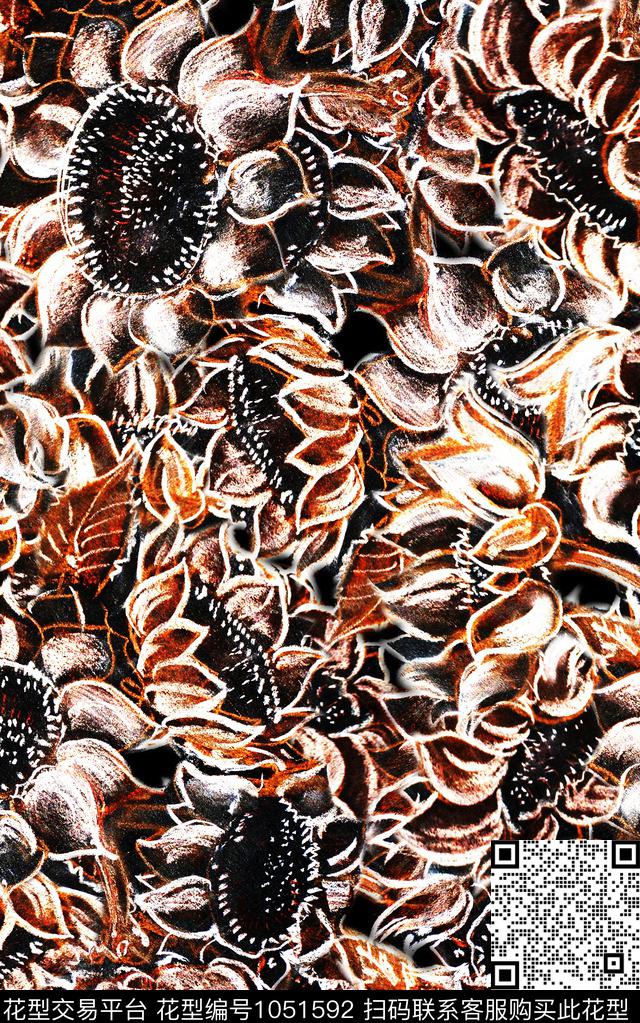 数码华亿平台民族风抽象数码印花华亿平台下载（图片编号: 1051592） - 瓦栏（Walan）