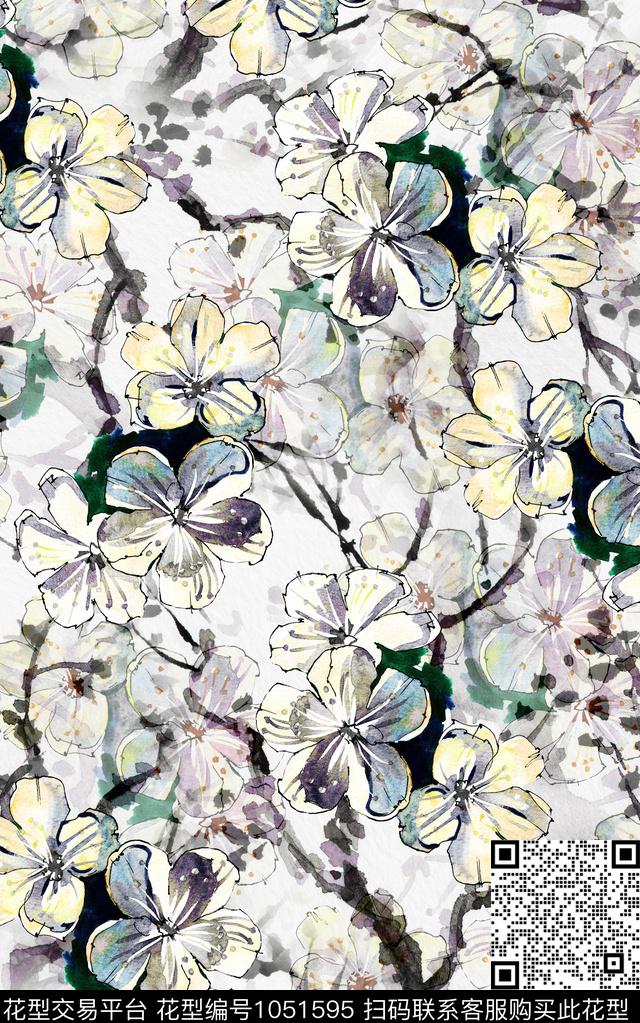 数码华亿平台民族风小碎花数码印花华亿平台下载（图片编号: 1051595） - 瓦栏（Walan）