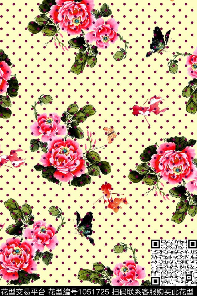 水墨风女装鱼数码印花华亿平台下载（图片编号: 1051725） - 瓦栏（Walan）