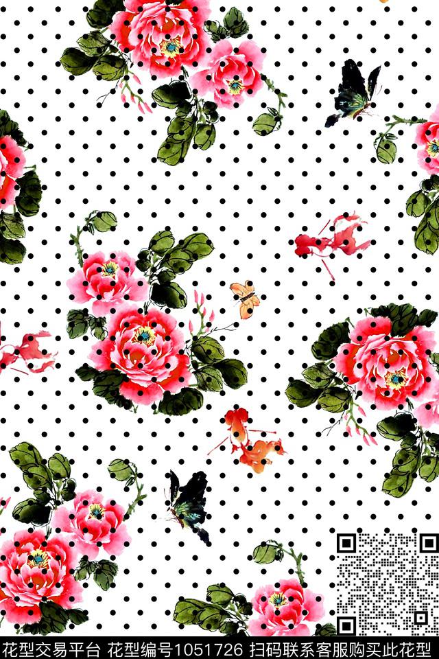 水墨风女装鱼数码印花华亿平台下载（图片编号: 1051726） - 瓦栏（Walan）