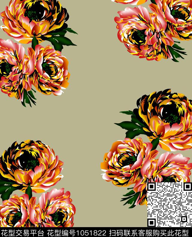 数码华亿平台民族花卉小碎花数码印花华亿平台下载（图片编号: 1051822） - 瓦栏（Walan）