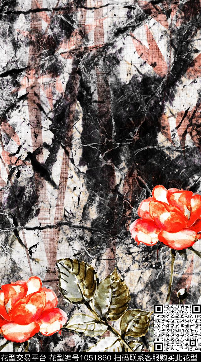 数码华亿平台民族风抽象数码印花华亿平台下载（图片编号: 1051860） - 瓦栏（Walan）