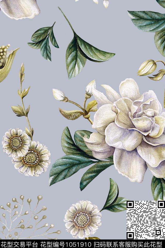 大花数码华亿平台大牌风数码印花华亿平台下载（图片编号: 1051910） - 瓦栏（Walan）